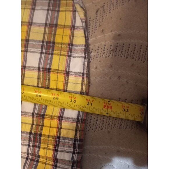 Ralph Lauren Mens Short Sleeve Button Down Shirt XL Classic Fit Yellow Plaid - Picture 11 of 11